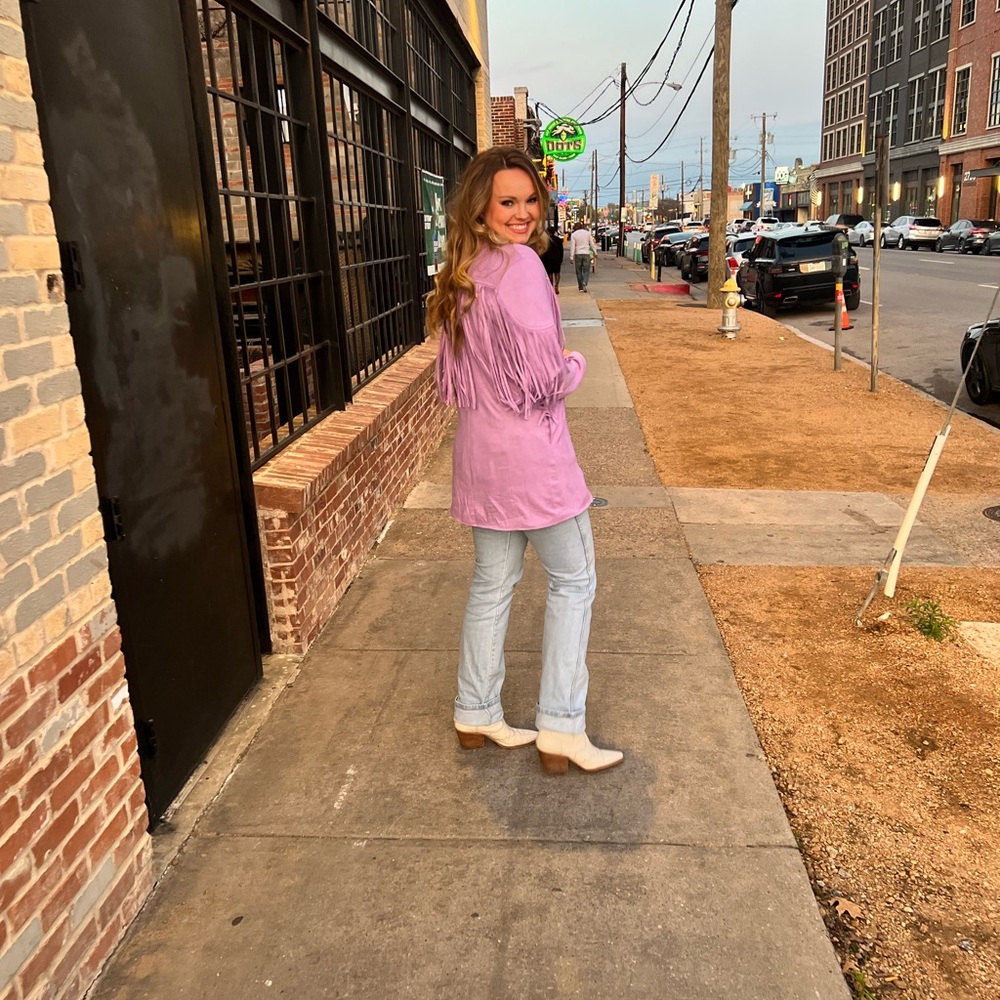 Lavender Fringe Jacket